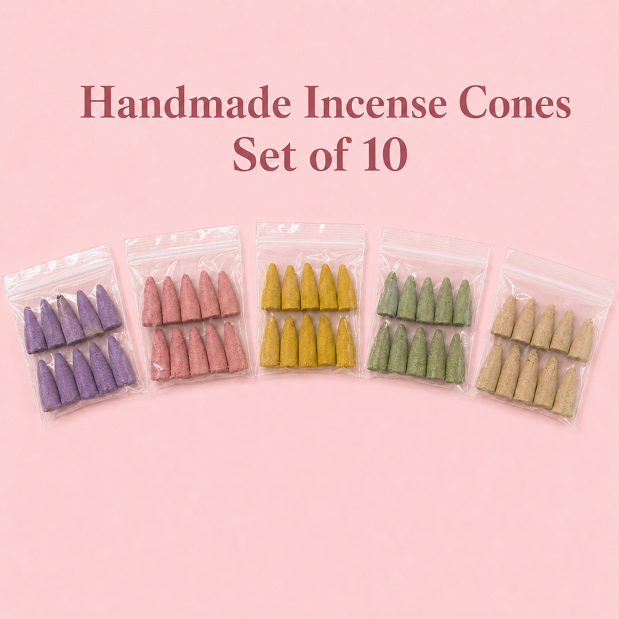 Handmade Incense Cones (Set Of 10)