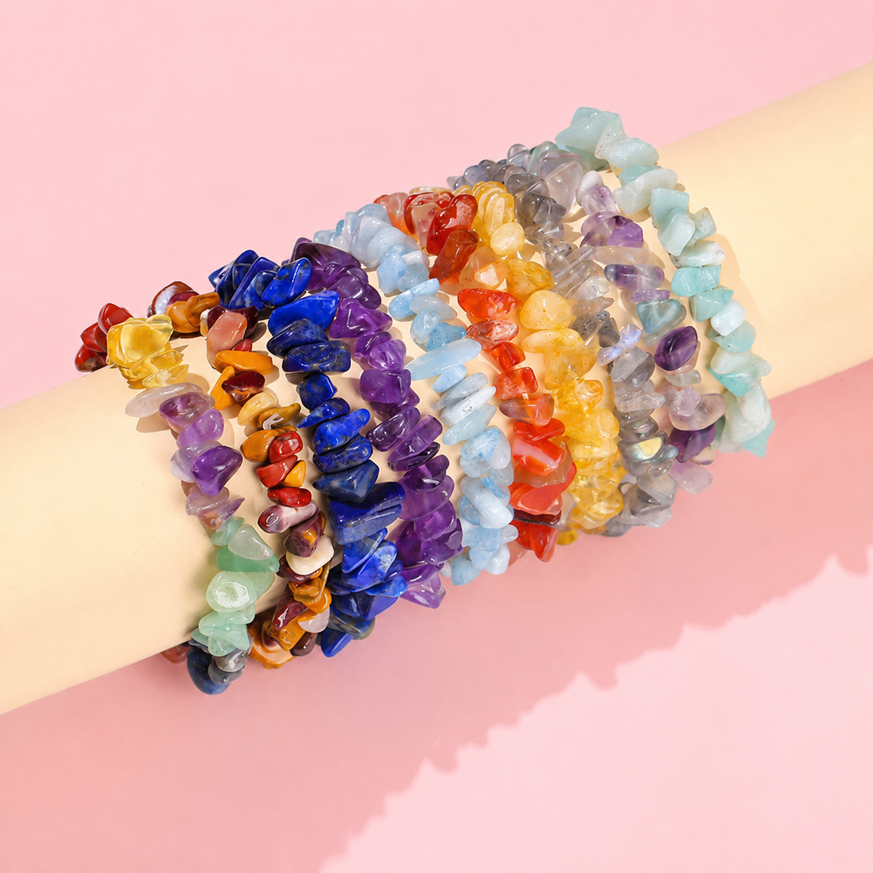 Natural Crystal Chip Bracelet | Choose Your Crystal
