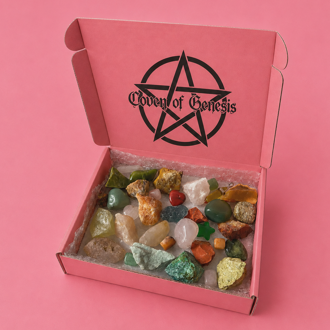Crystal Lucky Dip Box – Mystery Crystals & Gemstones