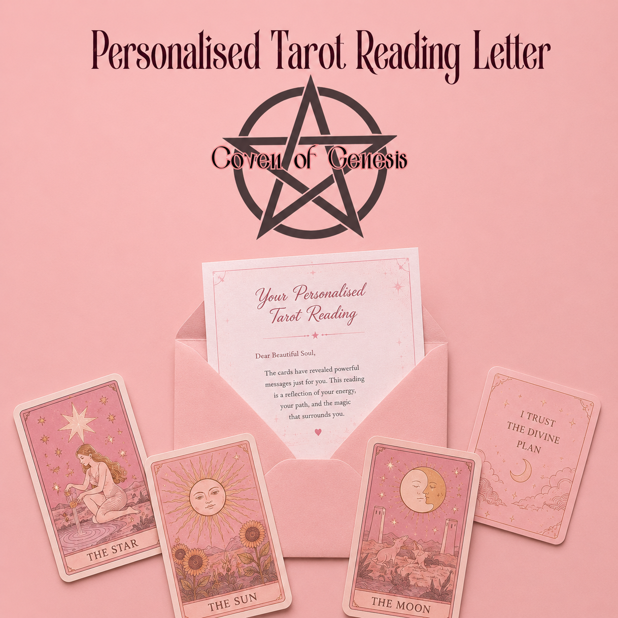 Personalised Tarot Reading Letter, Intuitive Tarot Card Pull, Affirmation Card