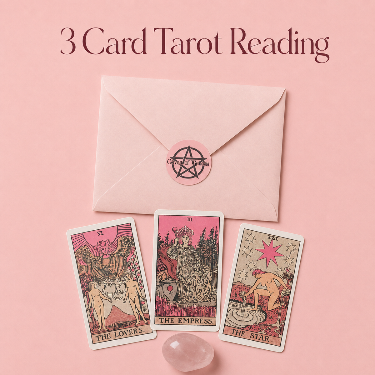 3 Card Tarot Reading with Physical Cards & Crystal | Personalised Reading