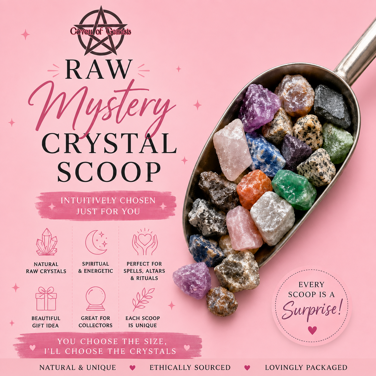 Raw Crystal Mystery Scoop – Natural Crystals & Rough Gemstones
