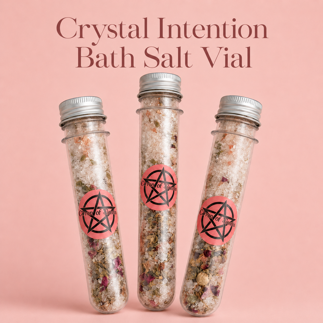 Crystal Intention Bath Salt Vial | Personalised Ritual Bath Soak