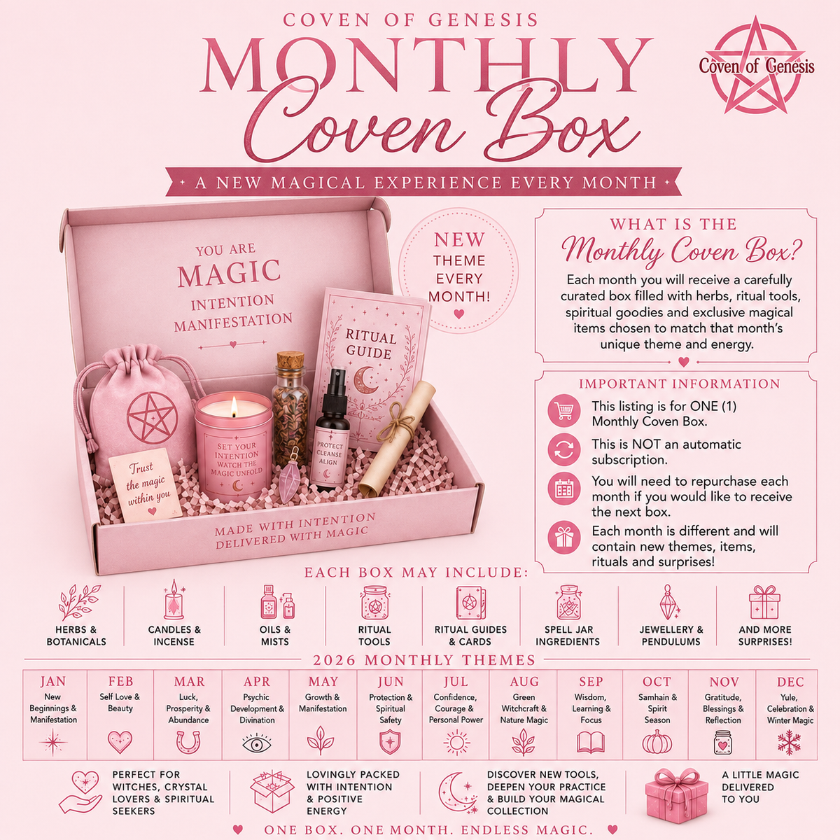 Monthly Coven Mystery Box | Curated Witchcraft, Crystals & Ritual Tools