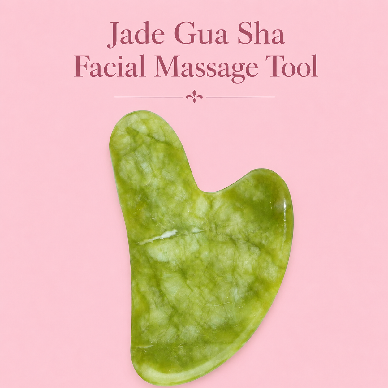 Jade Gua Sha Facial Massage Tool | Skincare & Self-Care Ritual