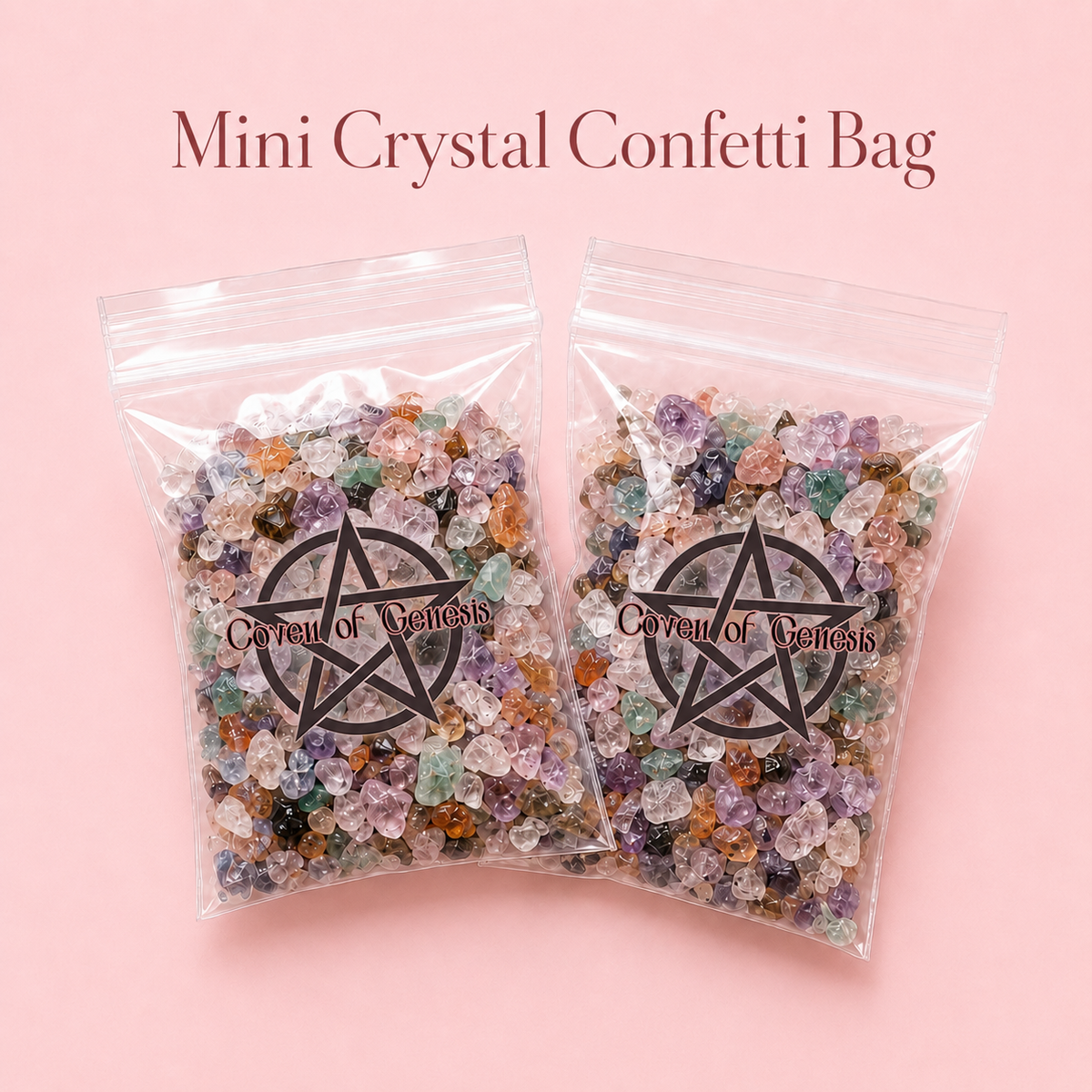 Mini Crystal Confetti Bag | Tiny Mixed Chips for Spell Jars, Crafts, Altars