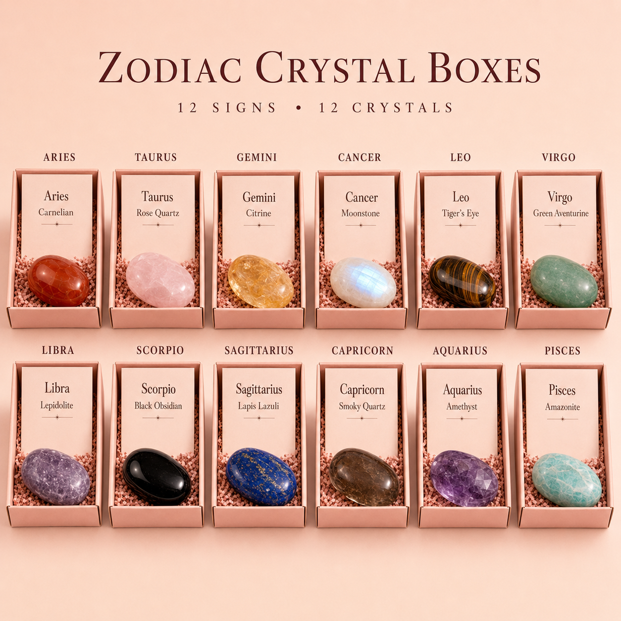 Zodiac Sign Crystal Box | Personalised Astrology Gift