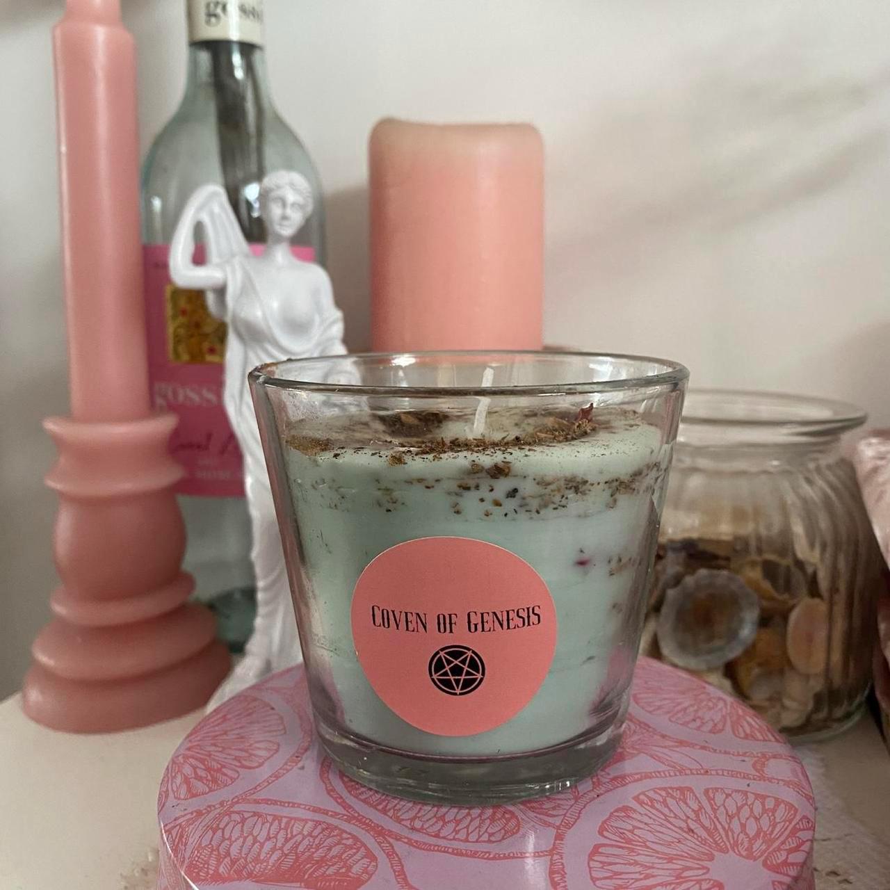 Wealth & Abundance Spell Candle, Money Manifestation Ritual, Green Prosperity Jar, Business Success Witchcraft Decor