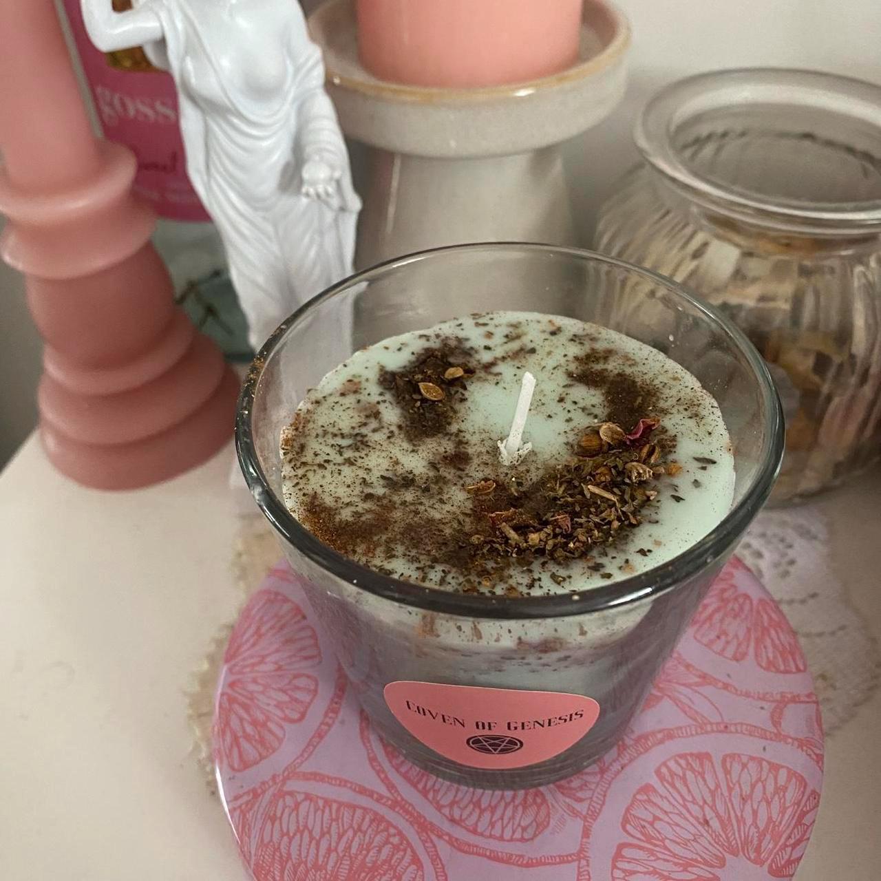Wealth & Abundance Spell Candle, Money Manifestation Ritual, Green Prosperity Jar, Business Success Witchcraft Decor