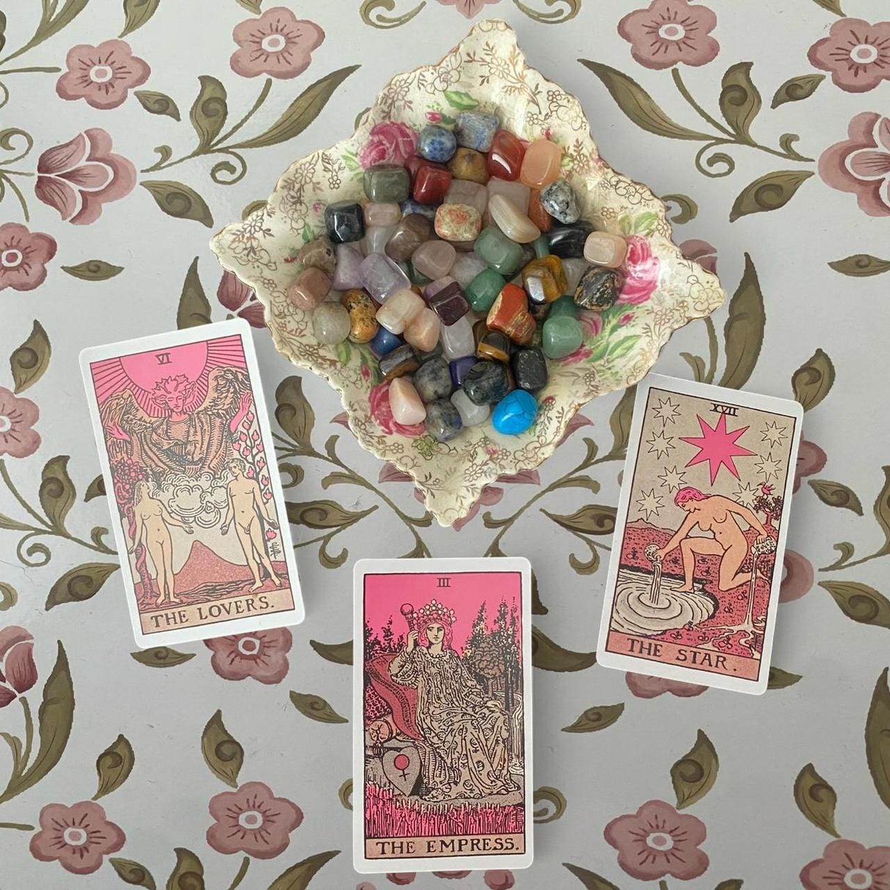 3 Card Tarot Reading with Physical Cards & Crystal | Personalised Psychic Reading Gift