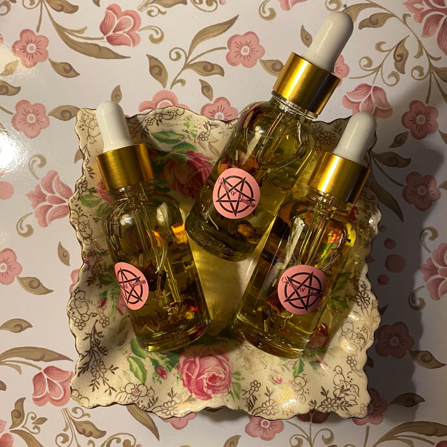 3 Handcrafted Witchcraft Oils Set, Love, Abundance, Intuition, Ritual Oil Trio, Spell Supplies Manifestation